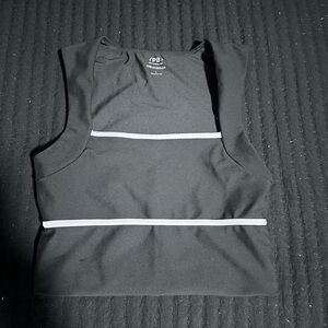 Black, cropped, Abercrombie YPB top